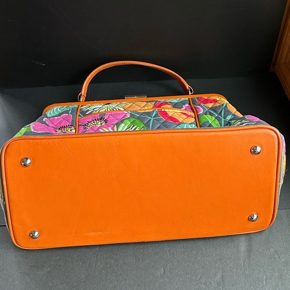 Vera Bradley BARBARA FRAME BAG Jazzy Blooms Multicolored Flowers Retired Print - Picture 9 of 12